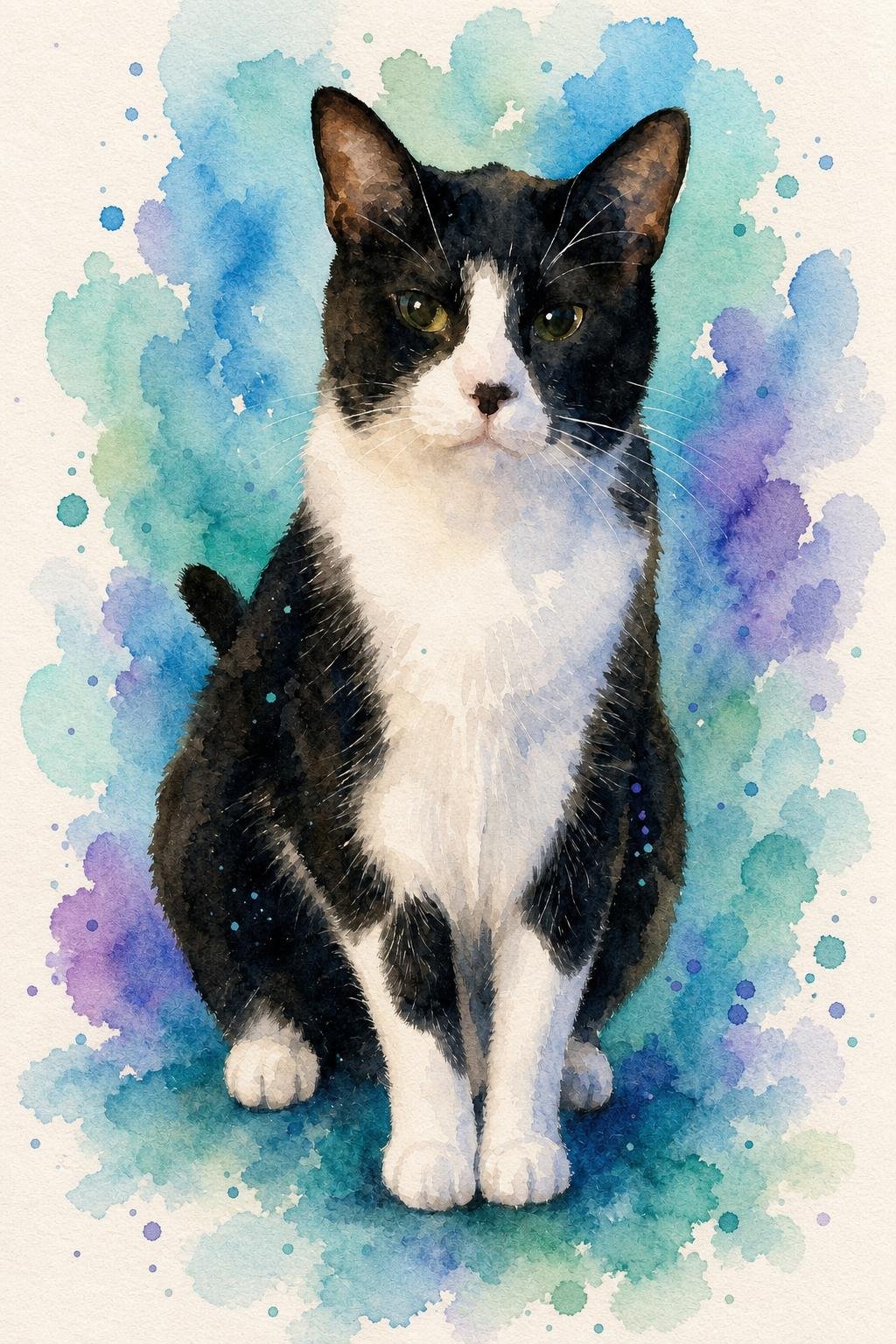 Example of a Bondel Studio Watercolor pet portrait