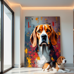 A beautiful abstract portrait of a beagle