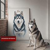 Custom Pet Portrait - Watercolor Style