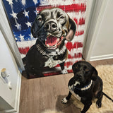 Custom Pet Portrait - Abstract "Patriot" Style