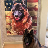 Custom Pet Portrait - Abstract "Patriot" Style