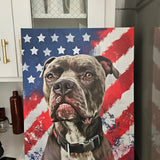 Custom Pet Portrait - Abstract "Patriot" Style
