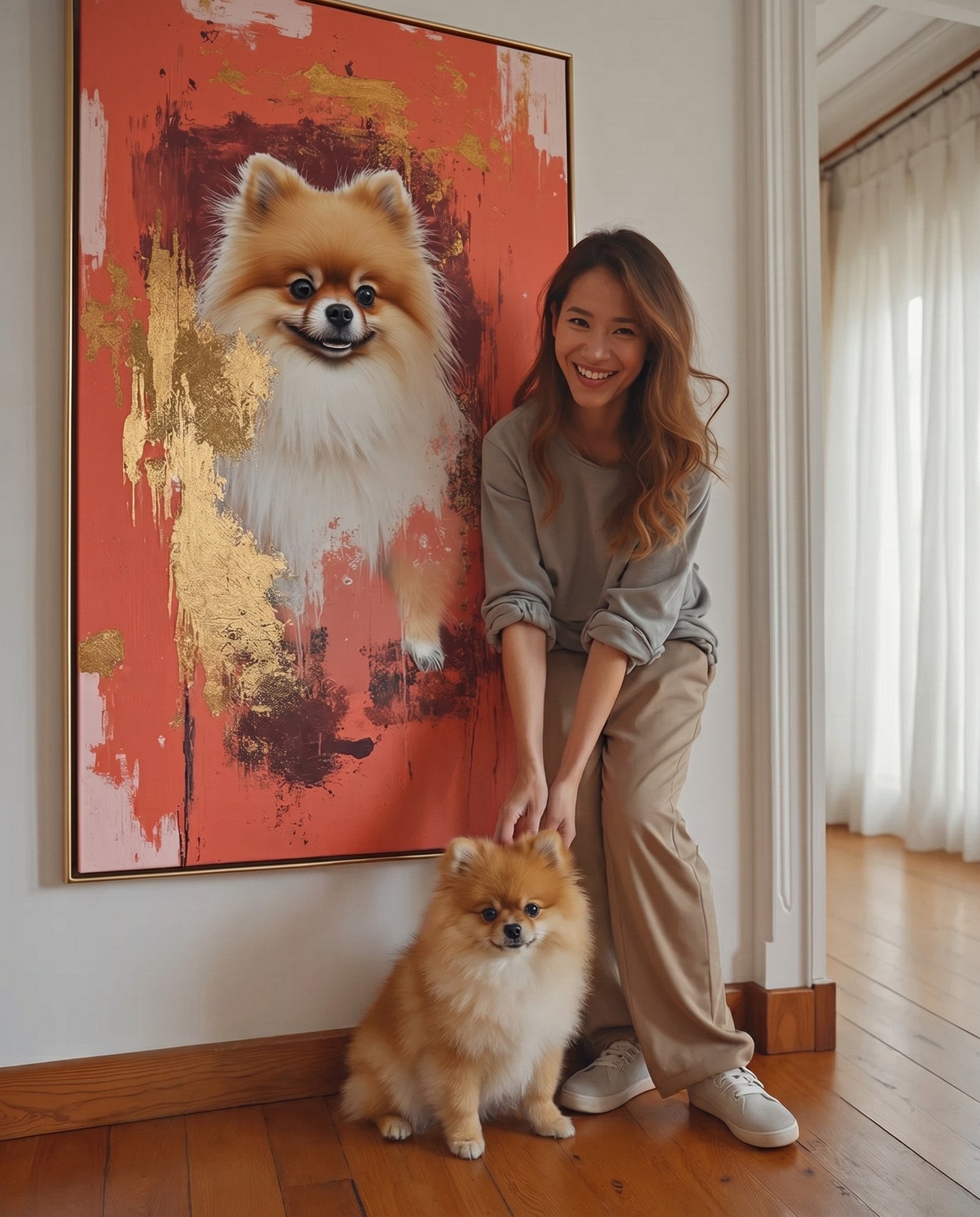 Real customer with her painted pet